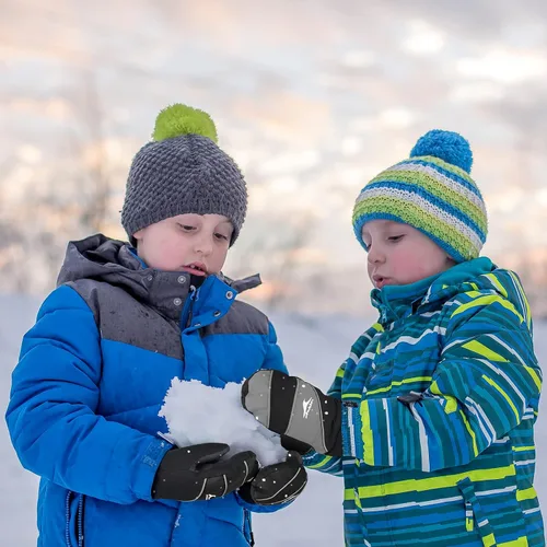 Miniatura 6 de Achiou Guantes de esquí para niños, guantes de nieve impermeables de invierno para niños, guantes de snowboard cálidos para pantalla táctil