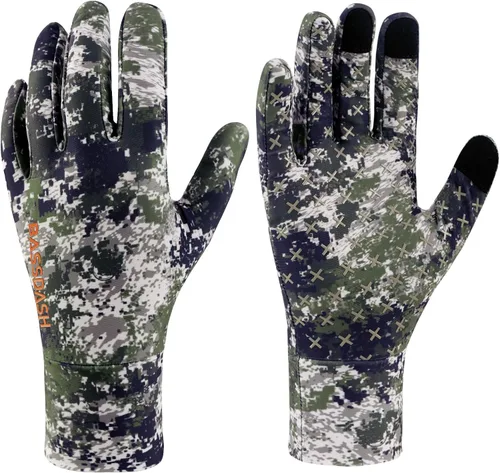 Miniatura 17 de BASSDASH Guantes de caza de camuflaje para hombres UPF 50+ Guantes ligeros con pantalla táctil para pesca, senderismo y actividades al aire libre
