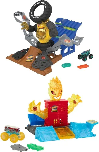 Miniatura 7 de Hot Wheels Monster Trucks Arena Smashers Mega-Wrex vs. Crushzilla Takedown