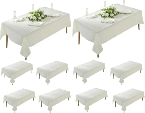 Miniatura 77 de Paquete de 5 Manteles Cuadrados 60 x 60 Pulgadas de Carbón, Mantel de Poliéster Lavable para Uso en Hogar, Fiesta, Boda o Restaurante.
