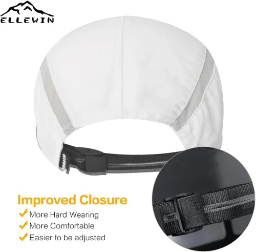 Miniatura 17 de ELLEWIN Gorra de béisbol unisex UPF 50 sin estructura, con pico grande y plegable