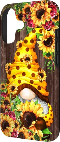 Miniatura 2 de Yellow Sunflower Gnome for Women Cute Summer Flower Pattern Case for iPhone 17