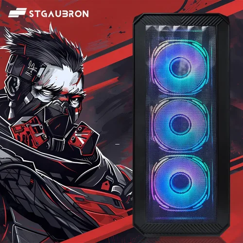 Miniatura 2 de STGAubron Computadora de escritorio para videojuegos, Intel Core i5-13400F de 13ª generación hasta 4.6G, GeForce RTX 3050 6G, 16G DDR4, 512G SSD