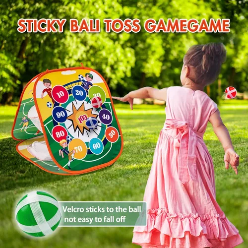Miniatura 5 de Sundaymot Juguete de lanzamiento de bolsas de frijol, juguetes de juego de fútbol. Juguetes para niños pequeños para exteriores/interiores