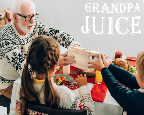 Miniatura 7 de LIGHTEN LIFE Vaso de whisky Grandpa Juice de 12 onzas, regalo único en valiosa caja de madera, ideas divertidas para nuevo abuelo, cumpleaños