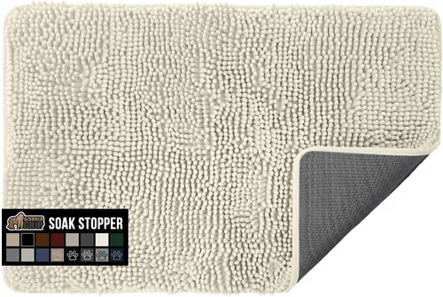 Miniatura 91 de GORILLA GRIP SOAKSTOPPER - Tapete para puerta de perro, 30 x 20 pulgadas, lavable a máquina, absorbente, captura la humedad, barro, suciedad, Negro