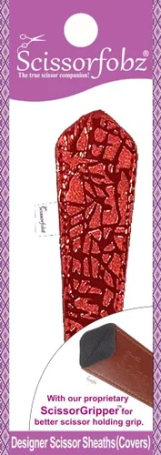 Miniatura 45 de Fundas protectoras para tijeras de diseñador, 4 unidades, tamaño surtido, diseño floral victoriano azul #4-304 Jardín floral victoriano azul
