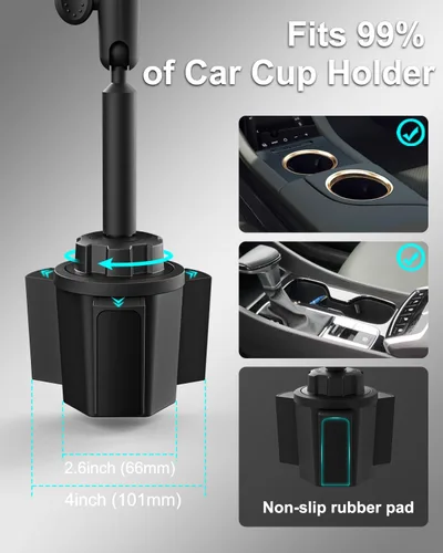 Miniatura 4 de Soporte para tablet para soporte de coche, brazo de metal, resistente, ajustable, para tableta, camión, accesorios para tabletas de 4 a 13 pulgadas