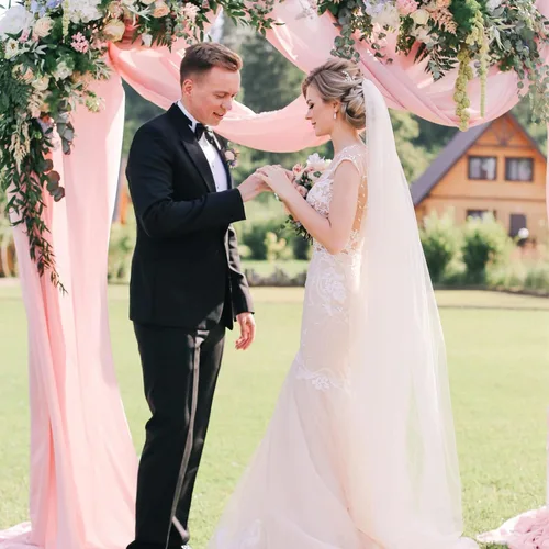 Miniatura 4 de Paquete de 10 Caminos de Mesa de Gasa Rosa Bebé de 10 Pies para Boda, Camino de Mesa de Tul Romántico Transparente para Navidad, Boda, Novia, Fiesta
