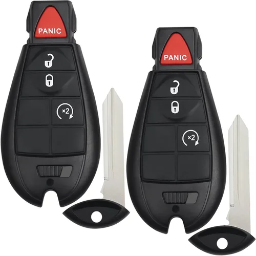 Miniatura 10 de Llavero de 3 botones para Dodge Charger, RAM 1500 2500 3500, Challenger, Grand Caravan, Magnum, Chrysler Town & Country, Jeep, control remoto