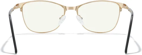 Miniatura 4 de MERRY'S Gafas de lectura para mujer, lentes de bloqueo de luz azul para mujer, anteojos de lectura para computadora Negro y oro-2.047 in