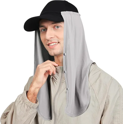 Miniatura 9 de Protección solar UV ajustable para el cuello, máscara multifuncional de protección solar 2 en 1, complemento de solapa para el cuello para gorras