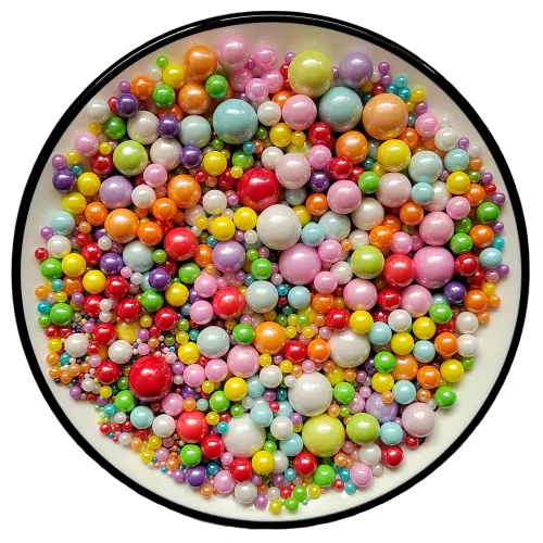 Miniatura 9 de Eastron Gránulos comestibles de azúcar de perlas blancas comestibles, tamaño mezclado, decoración de pasteles, decoración de cupcakes, decoración
