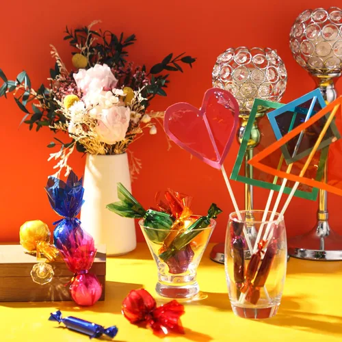 Miniatura 4 de Tallew 16 hojas grandes de celofán de 28 x 40 pulgadas, envolturas de celofán de colores, papel de celofán transparente, envoltura de regalo