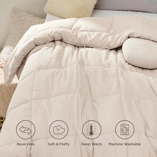 Miniatura 4 de Bedsure Relleno de edredón – Edredones acolchados tamaño individual XL, edredón para todas las estaciones, ropa de cama alternativa de plumón suave