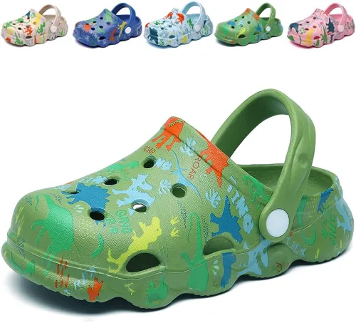 Miniatura 17 de Zuecos para niños, niños y niñas, dinosaurio, antideslizantes, para jardín, playa y piscina, sandalias tipo zuecos, chancletas de dibujos animados