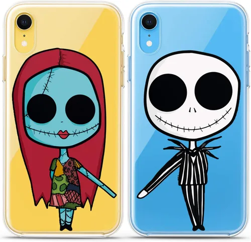 Miniatura 7 de Fundas a juego para parejas compatibles con iPhone 16 15 14 13 12 11 Pro Max Mini Xs X 6s 8 Plus 7+ Xr 10 SE 5 Nightmare Undead Couple Forever