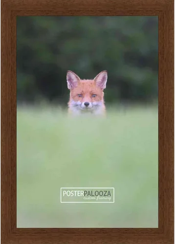 Miniatura 3 de Poster Palooza Marco de madera maciza de nogal marrón de 8 x 4 pulgadas, ancho de moldeo de 1.25 pulgadas, incluye plexiglás acrílico UV, respaldo
