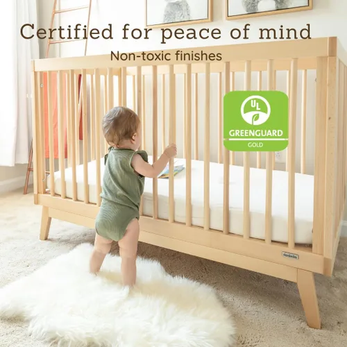 Miniatura 5 de dadada Baby Soho - Cuna convertible de madera 3 en 1 para cama infantil, fabricada en Italia, certificado GREENGUARD Gold, acabado seguro