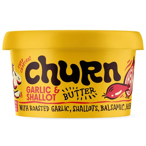 Miniatura 13 de Churn Mantequilla de Cacio & Pepe, mantequilla saborizada batida con mantequilla orgánica alimentada con hierba (5.5 onzas, paquete de 2) – Sin OMG