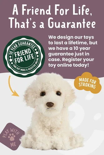 Miniatura 7 de Living Nature Labradoddle Cachorro Animal de Peluche Perro Peludo Animal Regalo de Juguete Suave para Niños 6 pulgadas