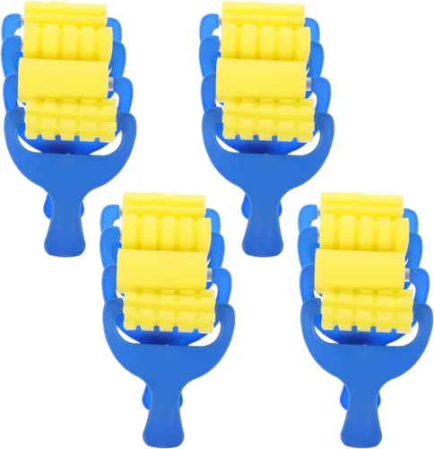 Abaodam 12pcs rodillo esponja cepillo espuma pintura rodillo pintura artesanía esponja niños arte redondo espuma dibujo cepillo rodillo pintura