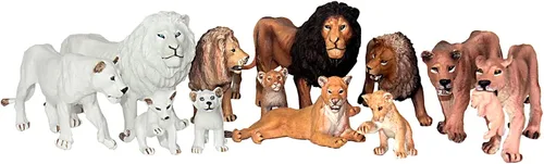 Miniatura 9 de FUNSHOWCASE Figura de juguete de búfalo de animales de la selva africana, figura de plástico realista, altura de 2.6 pulgadas