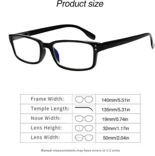 Miniatura 2 de Kerecsen Paquete de 6 gafas de lectura con bloqueo de luz azul, lectores con bisagra de resorte para hombres y mujeres, anteojos para computadora 6