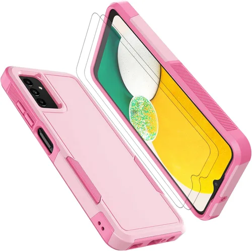Tekcoo Funda para Galaxy A13 | 5G | 4G | 2 protectores de pantalla de vidrio templado | Parachoques texturizados antideslizantes [prueba de caídas