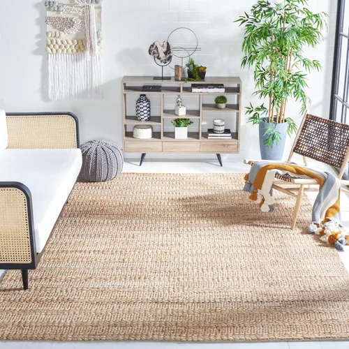 Miniatura 9 de SAFAVIEH Natural Fiber Collection - Alfombra decorativa de 2 x 3 pies, color lejía, yute hecho a mano, diseño trenzado tejido, ideal para entrada