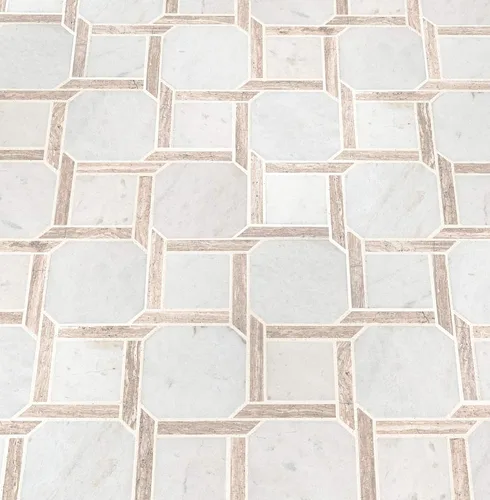 Miniatura 39 de MSI Verona Patrón Dorado 12 pulg. x 12 pulg. Azulejo de Mosaico de Mármol Montado en Malla para Pared de Baño, Piso, Salpicadero de Cocina y Verona