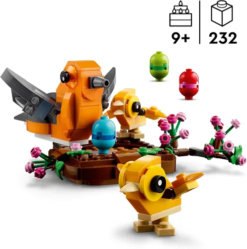 Miniatura 2 de LEGO Kit de juguetes de construcción de nido de pájaro, exhibición de temporada para una mesa o estante, construcción divertida para niños de 9 años