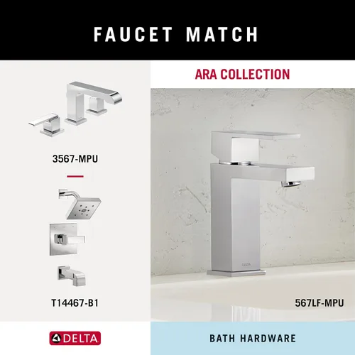 Miniatura 4 de Delta Ashlyn 76424 - Toallero de 24 pulgadas para baño, cromo pulido, toallero para pared de baño, toallero montado en la pared