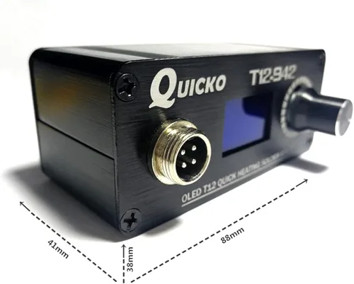 Miniatura 2 de QUICKO Estación de soldadura digital DC24V T12-942 Temperatura ajustable Autosleep/apagado automático/impulso de una tecla Viene con punta