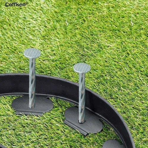 Miniatura 6 de Estacas de jardín en espiral resistentes de 14 pulgadas, estacas de jardín de metal galvanizado sólido para fijar bordes de pavimentación, barreras