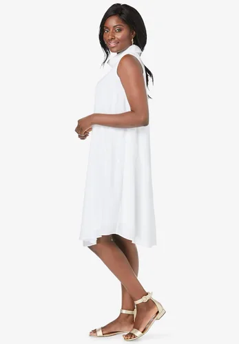 Miniatura 4 de Jessica London Vestido de cuello alto Georgette de talla grande para mujer