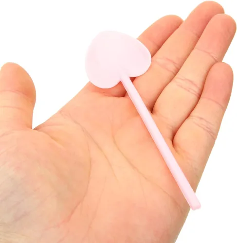 Miniatura 3 de NUOBESTY 100 cucharas de plástico desechables en forma de corazón, cucharas de postre de 4.1 pulgadas para pasteles, mousse, suministros de fiesta