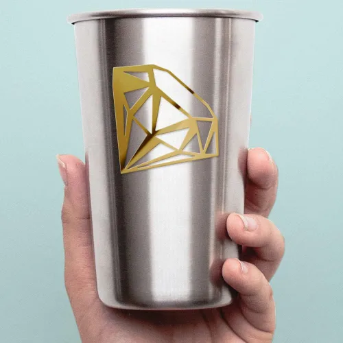 Miniatura 5 de Calcomanías transparentes de diamante cómic (oro metálico) Calcomanías de vinilo impermeables de alta calidad para teléfono portátil, accesorio