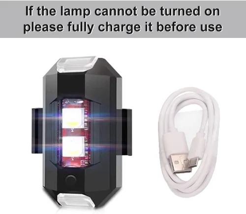 Miniatura 2 de QVEVDACAR - Luces estroboscópicas LED para dron, 7 colores, mini, USB recargable, iluminación anticolisión, luces traseras para aviones