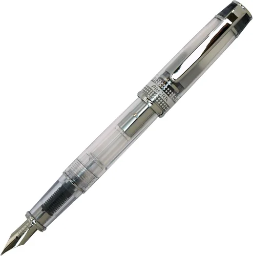 Pilot Pluma estilográfica Prera Iro-Ai de punta media transparente de cuerpo negro (FPRN-350R-TBM)