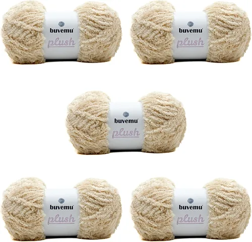 Miniatura 14 de Hilo de Pelo Sintético Super Suave y Grueso, Súper Suave y Esponjoso para Tejer, Crochet y Manualidades, 100 Gramos (3.53 Onzas) 109 Yardas