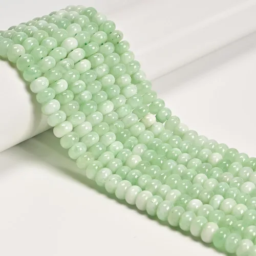Miniatura 22 de JM Design 0.197x0.315 in Tanzanita Color teñido Jade Suave Rondelle Collar Cuentas para Pulseras Joyería Fabricación Jade teñido de color tanzanita