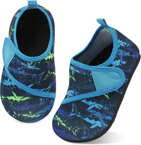 LeIsfIt Zapatos de agua para niños y niñas, zapatos de playa para bebés, calcetines acuáticos antideslizantes para niños