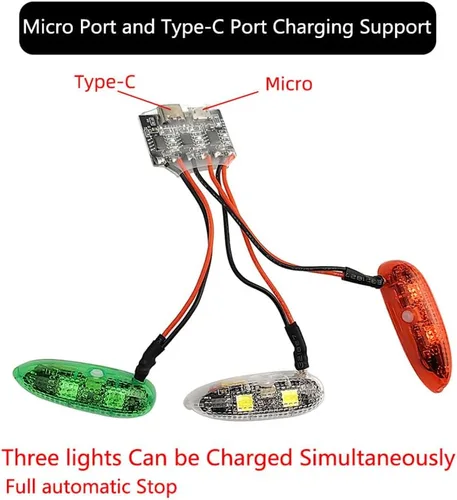 Miniatura 4 de CrazyLight V3 - Luz LED impermeable adecuada para aviones RC FPV de ala fija y vuelo nocturno