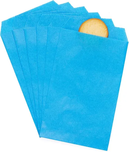 Miniatura 8 de Quotidian Bolsas de papel pequeñas a prueba de grasa de color rojo fresa de 3 x 5 pulgadas (3.1 x 5.2 in) paquete de 100 – golosinas de panadería