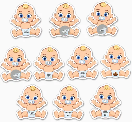 Miniatura 6 de Tarjetas de baby shower, tarjetas de rifas para rascar para baby shower Tarjeta de niña