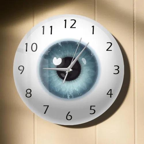 Miniatura 9 de The Geeky Days Reloj de pared silencioso con diseño de ojo pupila visión visión oftalmología reloj de pared silencioso de cuarzo 12 pulgadas todo lo