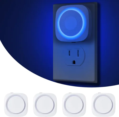 Miniatura 10 de Luces nocturnas LED enchufables a la pared, luz nocturna suave indirecta regulable con sensor de polvo a amanecer, luz nocturna cálida para Blanco