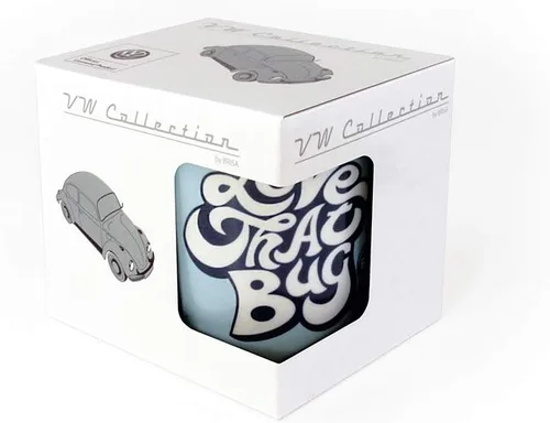 Miniatura 6 de BRISA VW Collection - Taza grande de cerámica para café, té y capuchino, diseño de escarabajo (12.5 fl oz/12.5 fl oz/Love That Bug/azul)