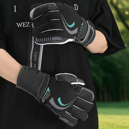 Miniatura 6 de Guantes de portero de fútbol – Guantes de portero de fútbol para niños, niñas, jóvenes y adultos, guantes de portero de fútbol de látex de 0.18
